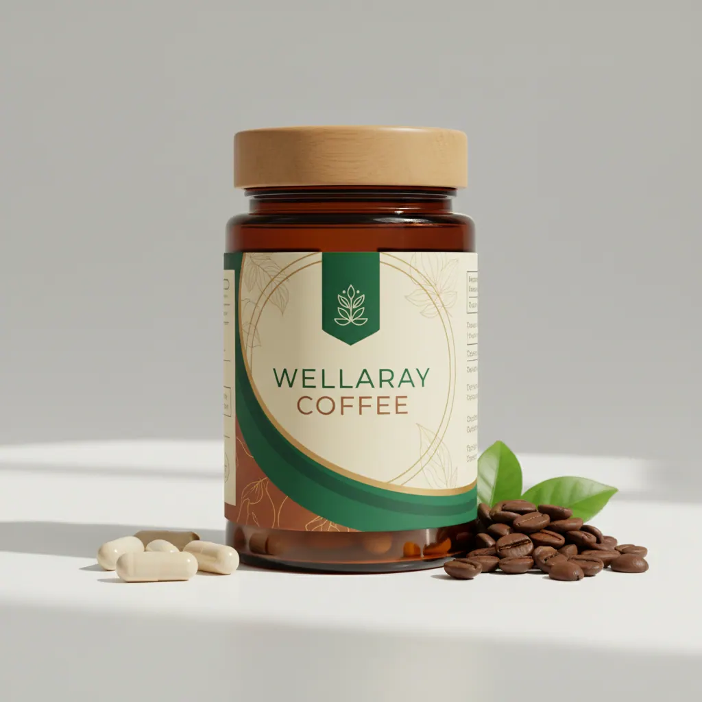 Wellaray Coffee slim navy box - functional coffee supplement with L-Carnitine, sachet coffee supplement UK